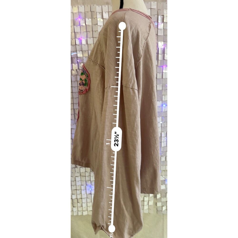 SHEIN boho/cottagecore oversized patchwork applique top. Size M. - Picture 4 of 6